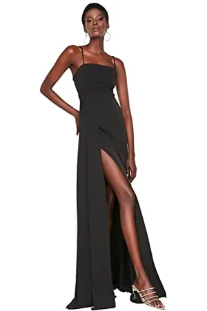 Trendyol Damen Slit Dekollete Abendkleid und Staffelungskleid Formal Night Out Dress, , 34