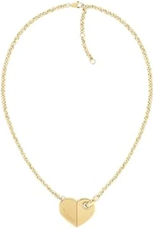 Tommy Hilfiger Jewelry Gliederhalskette für Damen aus Edelstahl mit einem Herz-Anhänger - Erhältlich aus oder Silber