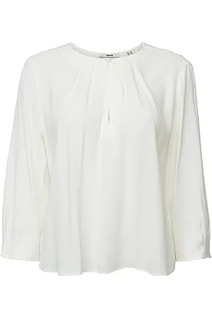 ESPRIT 083EE1F301 Damen Bluse, Weiß , M