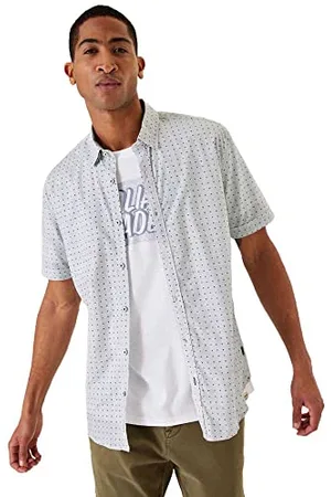 Garcia Herren Shirt Short Sleeve Hemd, White, L