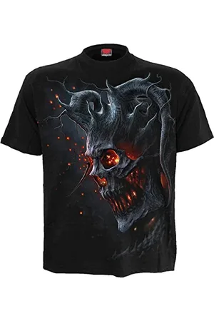 Spiral Death Embers Männer T-Shirt L 100% Baumwolle Basics, Horror, Rockwear, Totenköpfe