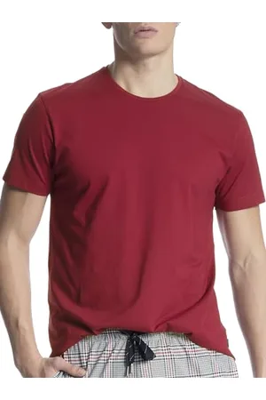 Calida Remix Basic Sleep T-Shirt Herren, aus 100% Baumwolle, Rundhalsausschnitt