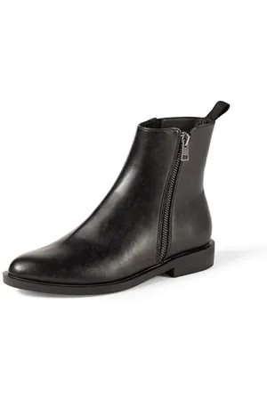Amazon Damen Flacher Halbstiefel mit Reißverschluss außen, , 38.5 EU