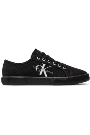 Calvin Klein Jeans Herren Vulcanized Sneaker Essential Vulc Schuhe, Schwarz (Triple Black), 44