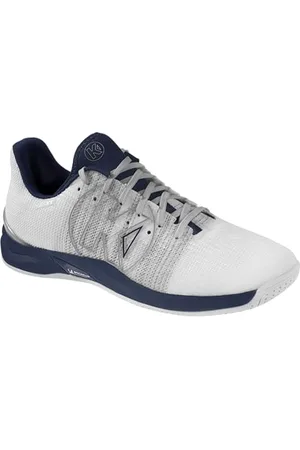 Kempa Unisex Attack One 2.0 Game Changer Handballschuhe, Sportschuhe, Turnschuhe, weiß/Marine, 45.5 EU