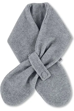 Sterntaler Unisex Baby Schal aus Microfleece Schal, silber melange, 70