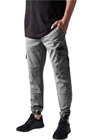 Urban classics Herren Washed Cargo Twill Jogging Pants Hose, (Grey 111), 32