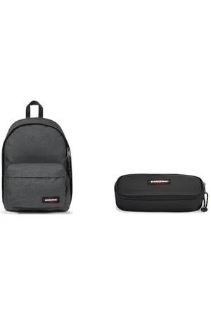 Eastpak Out of Office - Rucksack, 27 L, (Grau) & OVAL Single - Federmäppchen, Black (Schwarz)