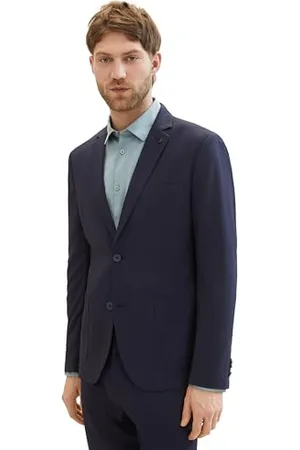 TOM TAILOR Herren Stretch Sakko mit Reverskragen, , 56
