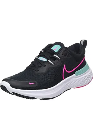 Nike Damen React Miler 2 Sneaker, Black/PINK Prime-Washed Teal-White, 40.5 EU