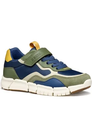 Geox J FLEXYPER Boy A Sneaker, Military/Blue, 29 EU