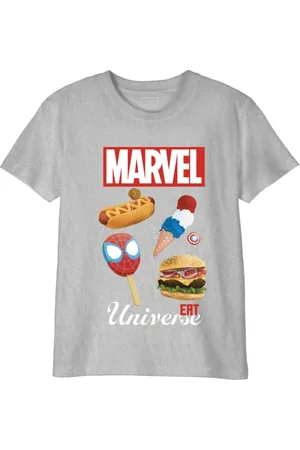Marvel Jungen Bomarcots191 T-Shirt, Grau meliert, 12 Jahre