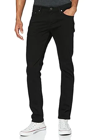 JACK & JONES Jeans Slim Fit Stretch Low Rise Hose mit Knöpfen und Reißverschluss JJIGLENN JJFELIX, Farben: ,Größe Jeans:W28 L32,Z - Länge L30/32/34/36/38:L32