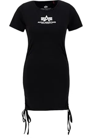 Alpha Industries Damen Ruched Dress wmn Kleid, Black, X-Small