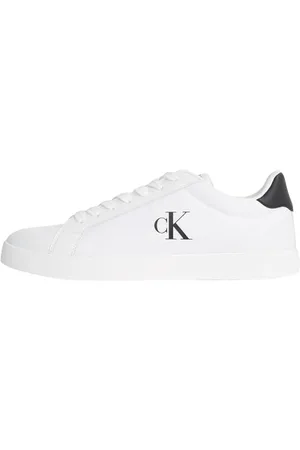 Calvin Klein Herren Cupsole Sneaker mit Logo, Mehrfarbig (Bright White/Ck Black), 41