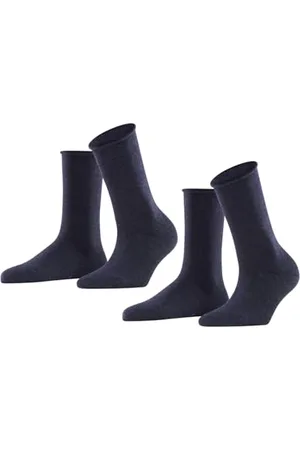 ESPRIT Damen Socken Basic Pure Multipack W So Baumwolle einfarbig 2 Paar, , 39-42