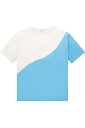 TOM TAILOR Mädchen Kinder T-Shirt mit Colorblock 1035122, Blau, 128