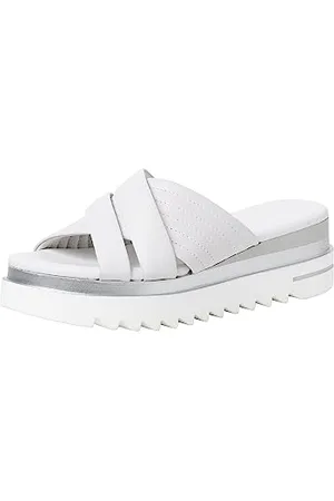 Marco Tozzi Damen Pantolette, Keilabsatz, weiches FEEL ME Fußbett, aus hochwertigem Leder, ideal für Business und Freizeit