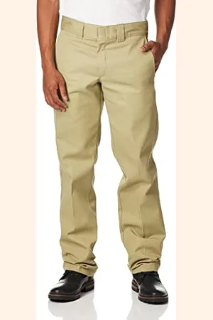 Dickies Herren Slim Straight Work Pants Hose, Khaki, 34W / 30L
