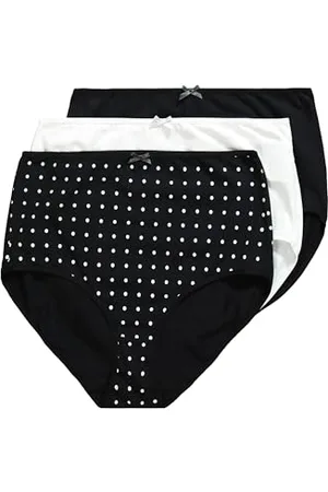 Ulla Popken Damen 3er, Maxi, Dots Slips, , 46-48