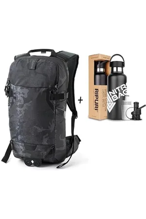 Nitro ROVER 14 SET mit Ripuri 600 ml Flasche & Filter, Snowboardrucksack Tourenrucksack Bikerucksack, 14L