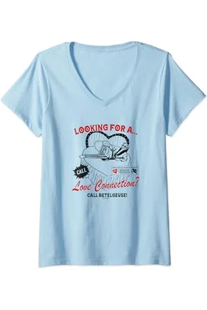 BEETLEJUICE Damen Love T-Shirt mit V-Ausschnitt