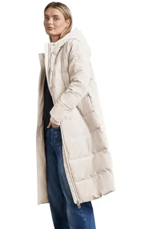 Street one Damen A201980 Lange Jacke mit Kapuze,Grau,42