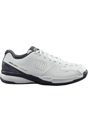 Wilson Unisex Rush Comp LTR Tennis Shoe, White/White/Ebony, 45 1/3 EU