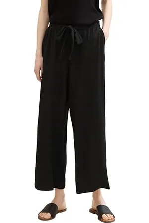 TOM TAILOR Damen Basic Culotte Hose, deep black, M