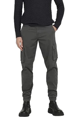 Only & Sons Herren Cargo Hose ONSCAM Stage 6687 - Tapered Fit - Grau W27-W38, Größe:36W / 32L, Farbe: 22016687
