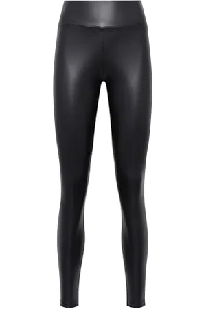 Mavi Damen Leather Looking LEEGGINGS, Black, XS
