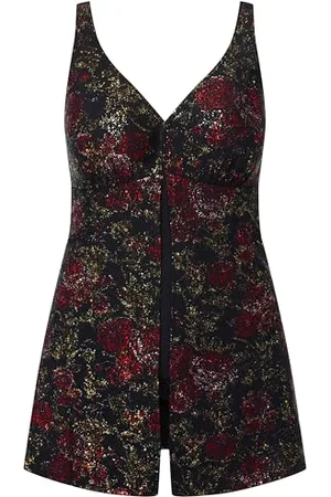 Ulla Popken Damen Badekleid Sprenkel Badeanz ge, , 44 EU