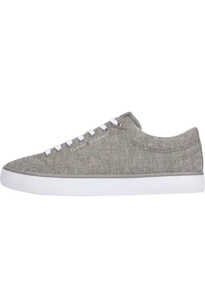 Tommy Hilfiger Herren Vulcanized Sneaker Core Chambray Low Top, Mehrfarbig (Pewter Grey), 46