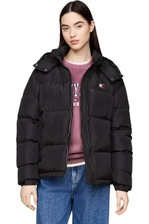 Tommy Hilfiger Damen Pufferjacke Alaska Wasserabweisend, (Black), XL