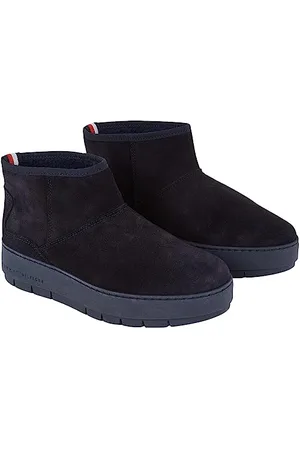 Tommy Hilfiger Damen COOL Suede Snowboot FW0FW07662 Niedrige Stiefel, Blau (Space Blue), 37 EU