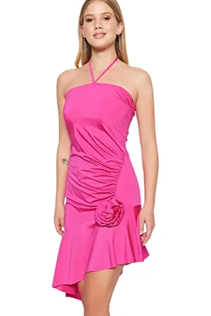 Trendyol Damen Women Bodycon Fitted Knit Dress Figurbetontes Strickkleid, , 38
