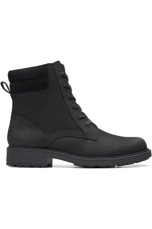 Clarks Orinoco2 Spice, Damen-Stiefel, schwarzes Leder, 41,5 EU, Schwarzes Leder, 41.5 EU