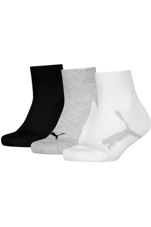 PUMA Unisex Kids BWT Recycled Cotton Quarter Sock, Black, 35/38 (3er Pack)