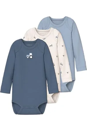 NAME IT Baby Herren Nbmbody 3P Ls Tractor Noos, Numeric_56 (3er Pack)