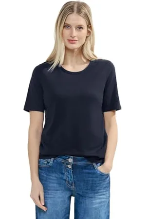 CECIL Damen Basic T-Shirt in Unifarbe XS