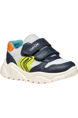 Geox Baby-Jungen B CIUFCIUF Boy A Sneaker, White/Navy, 24 EU