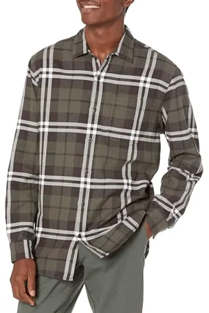 Amazon Herren Langarmhemd aus Flanell (in Übergröße erhältlich), , M