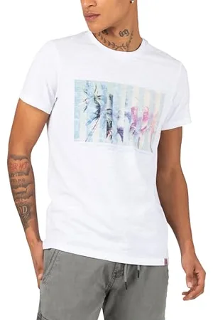 Timezone Herren Striped Palm T-Shirt, , L EU