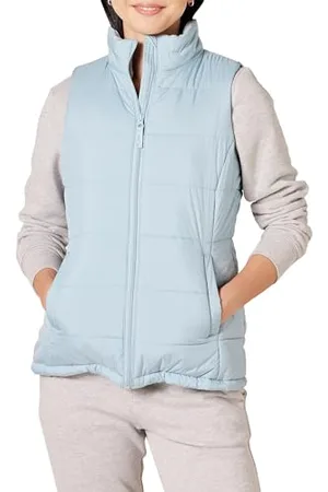 Amazon Damen Mittelschwere Daunenweste mit Reißverschluss, , S