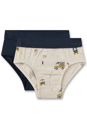 Sanetta Jungen-Slips (Doppelpack) | Hochwertige und nachhaltige Unterhose für Jungen aus Baumwolle. Inhalt: 2er Set Unterwäsche für Jungen 092