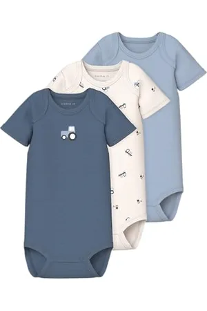 NAME IT Baby Herren Nbmbody 3P Ss Tractor Noos, Numeric_80 (3er Pack)