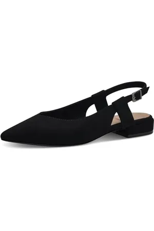 QS by s.Oliver Damen Slingpumps Spitz Vegan, (Black), 39 EU