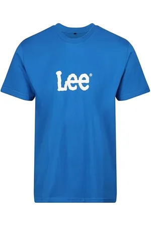 Lee Herren Mens Cotton T Shirt Standard Fit T-Shirt, Blue