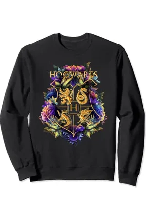 Harry Potter Hogwarts Multi-Colored Floral Crest Sweatshirt