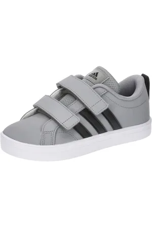 adidas VS Pace 2.0 Hook and Loop Shoes Kids Schuhe, Grey Three/core Black/Cloud White, 33 EU